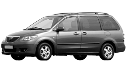 2D коврики EVA в салон на Mazda MPV II, левый руль (1999-2006)